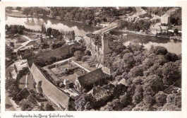 Luftaufnahme der Burg Giebichenstein 1930